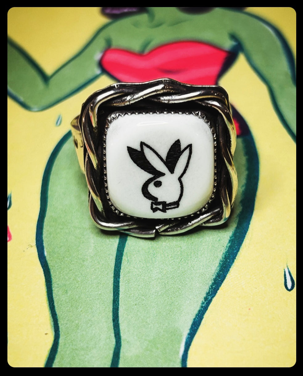 Masculine Bunny Dice Ring