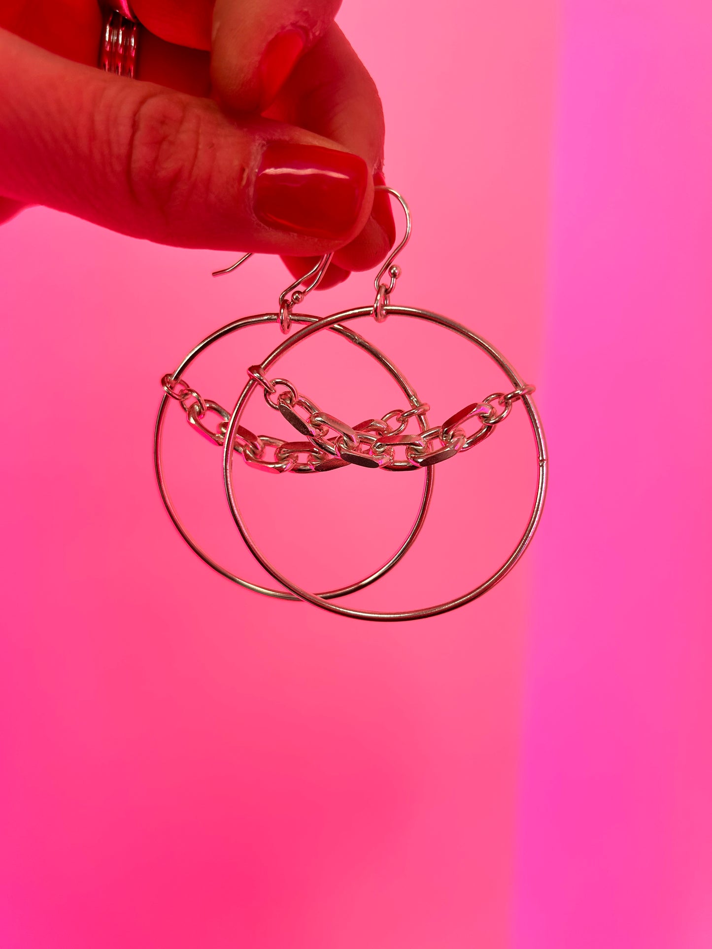 Heavy Metal Chain Hoops