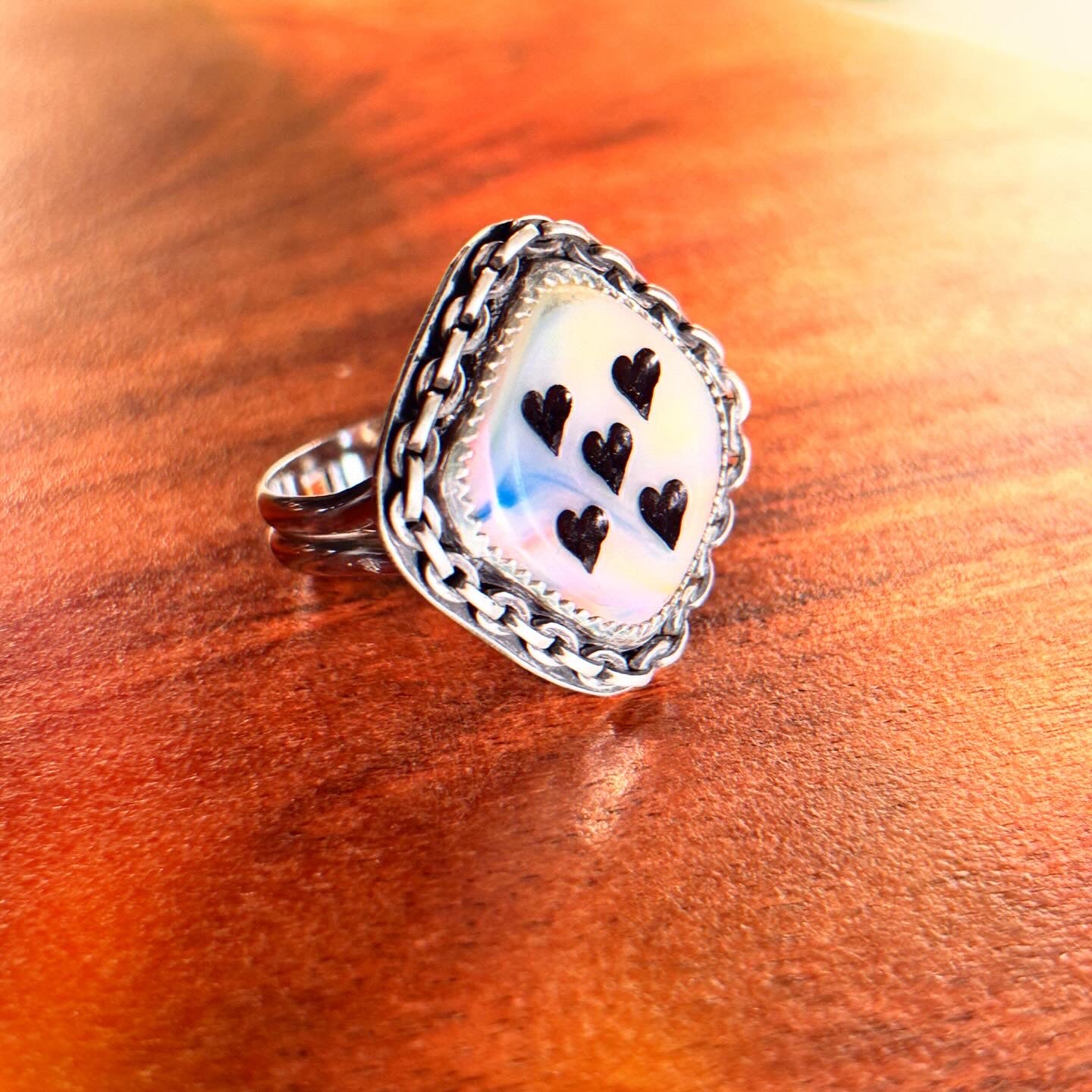 Candy Heart Dice Ring