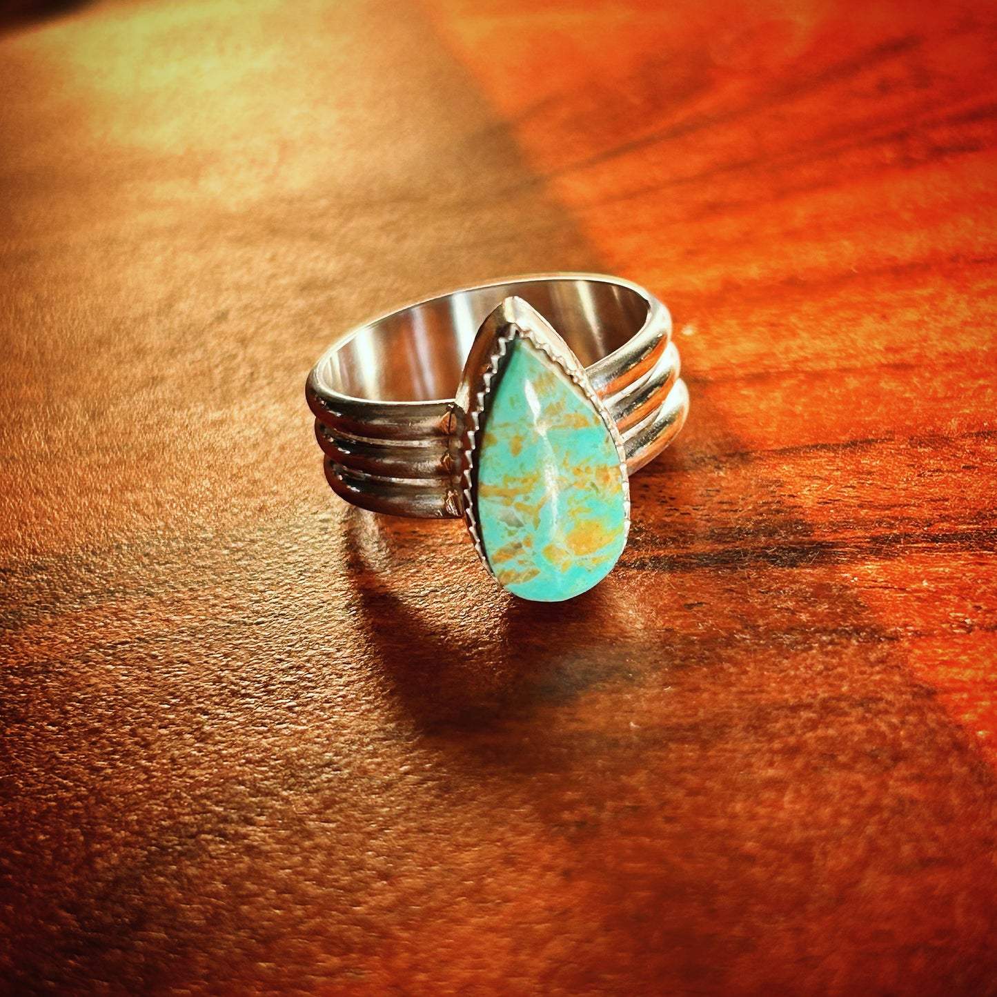 Turquoise Teardrop Ring