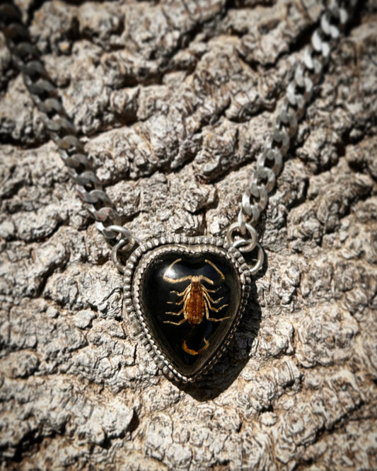 Heart Scorpion necklace