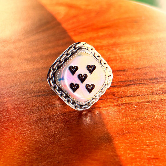 Candy Heart Dice Ring