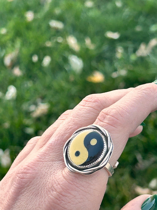 Adjustable Yin Yang ring