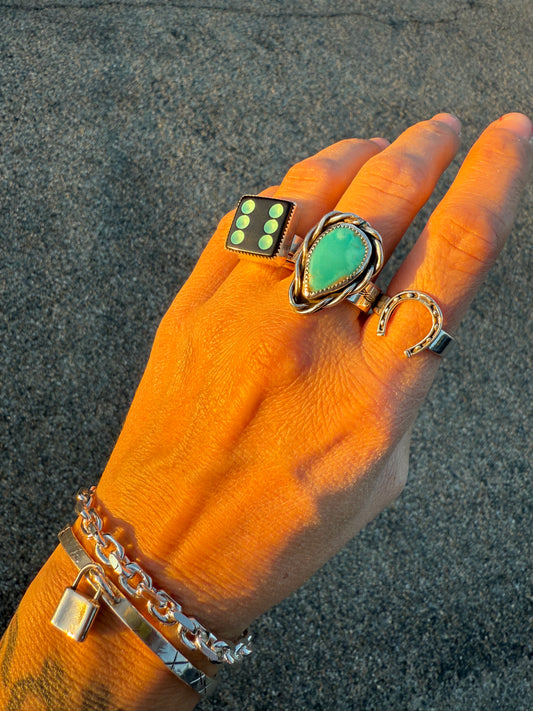 Barbed Wire Turquoise Ring