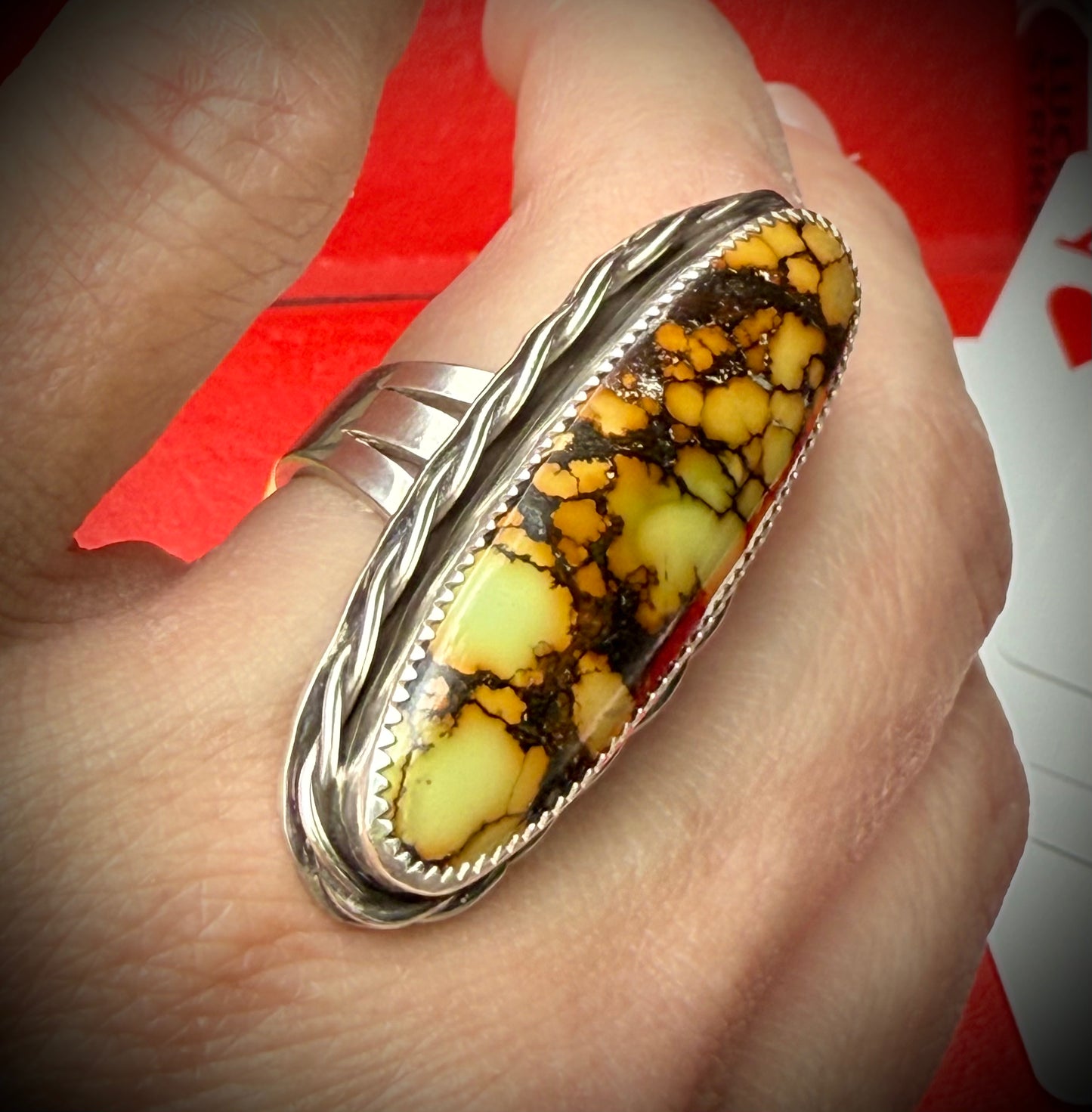 Giraffe Turquoise statement ring