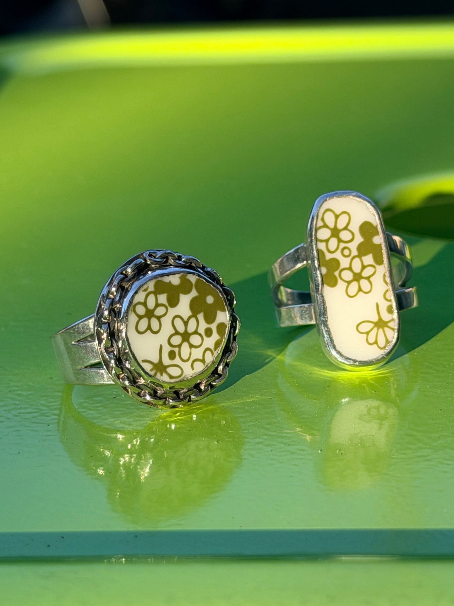 Chained Corelle Dish ring