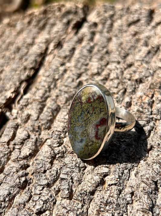 Moss Agate Nature Babe ring