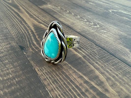 Barbed Wire Turquoise Ring