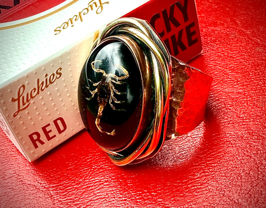 Bold Brass Scorpion ring