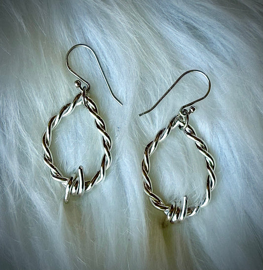 Barbed Wire Teardrop earrings