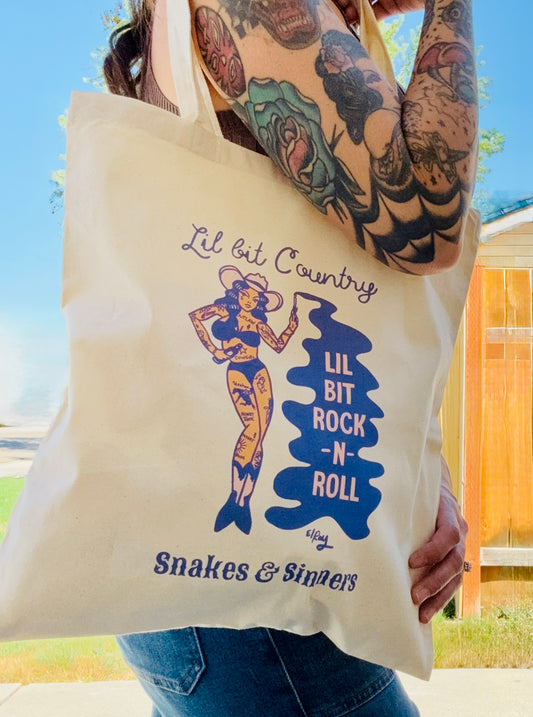 Lil bit country, lil bit rock n roll Tote bag