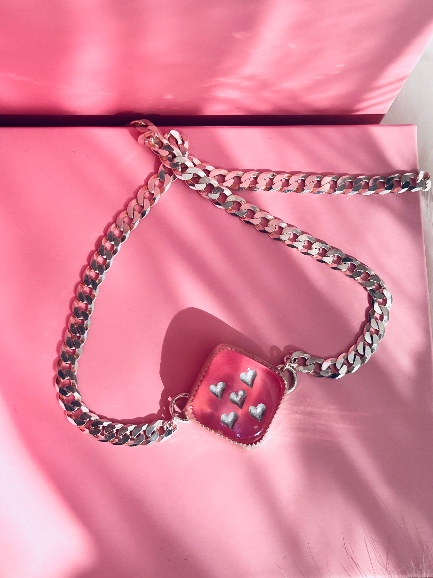 Pink Dice Choker