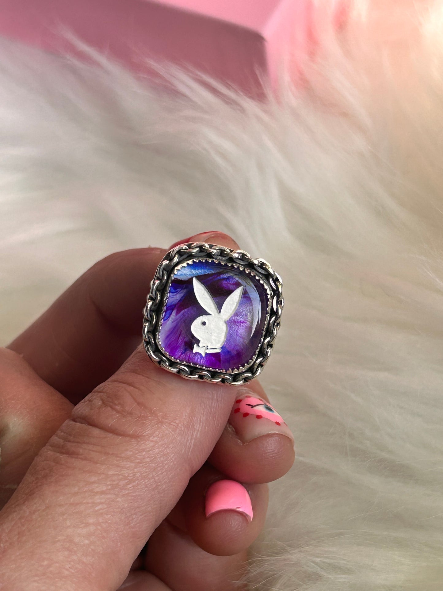 Purple Bunny Ring