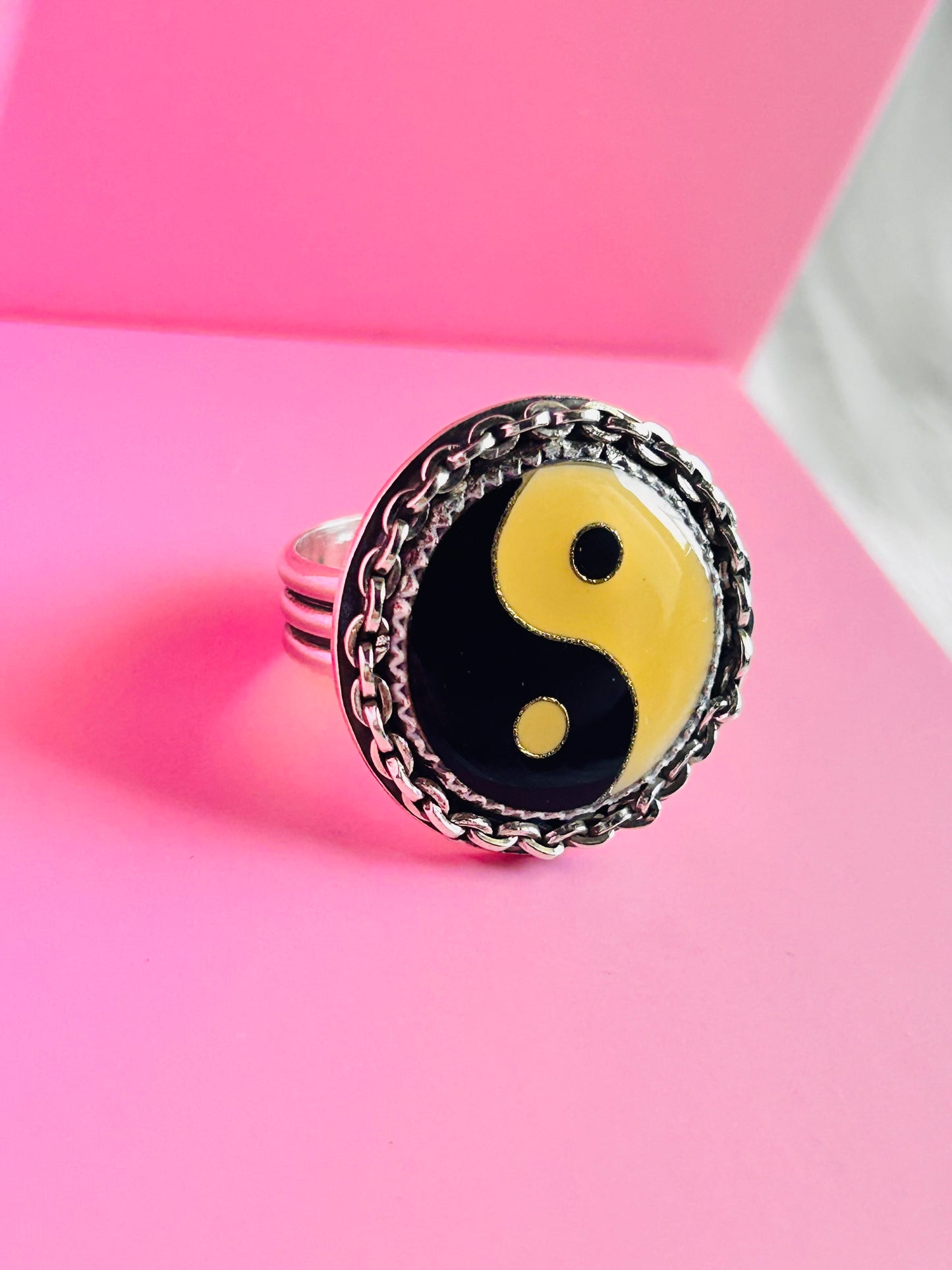 Yin Yang Chain Ring