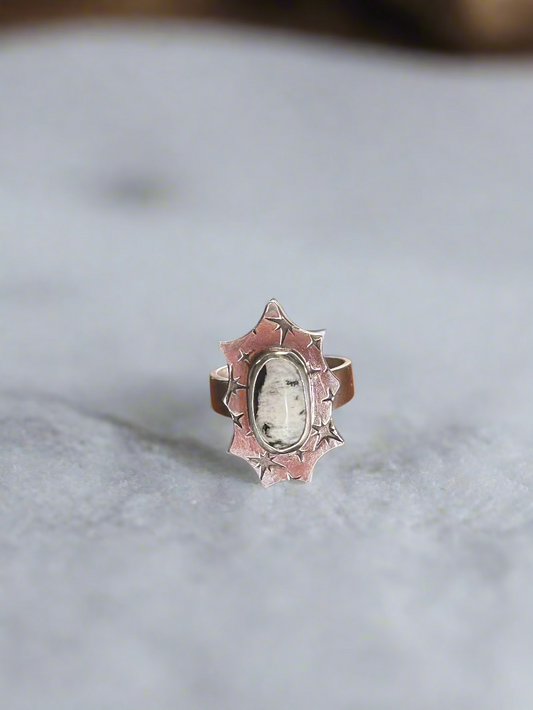 Starry White Buffalo ring