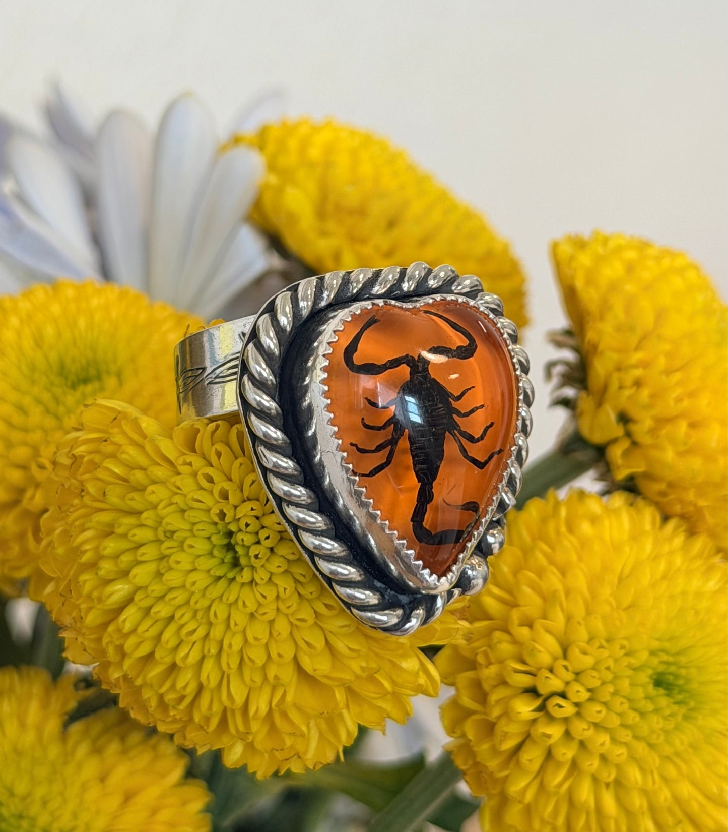 Orange Pammy Scorpio ring